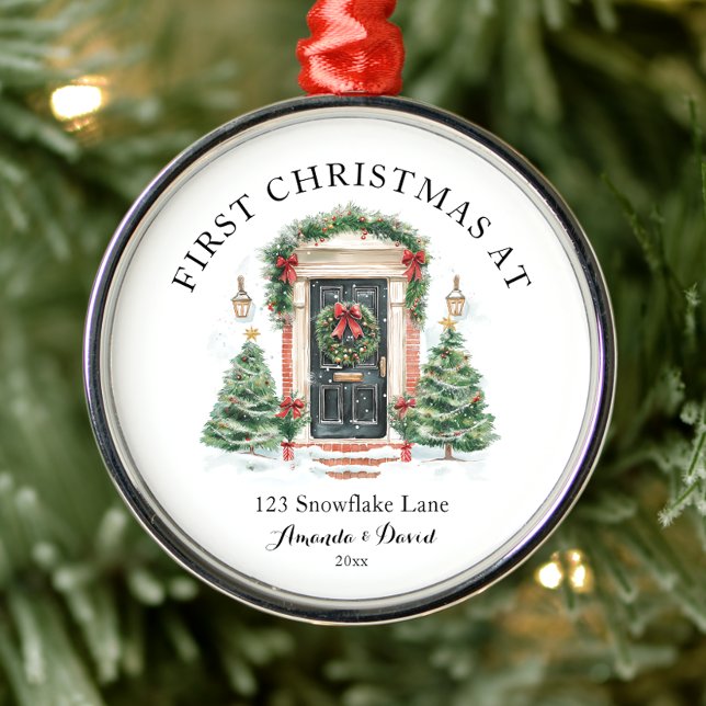 Personalisierte Weihnachten auf unserer neuen Zuha Ornament Aus Metall (Von Creator hochgeladen)