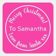Personalisierte Weihnachten aus Santa Hot Pink