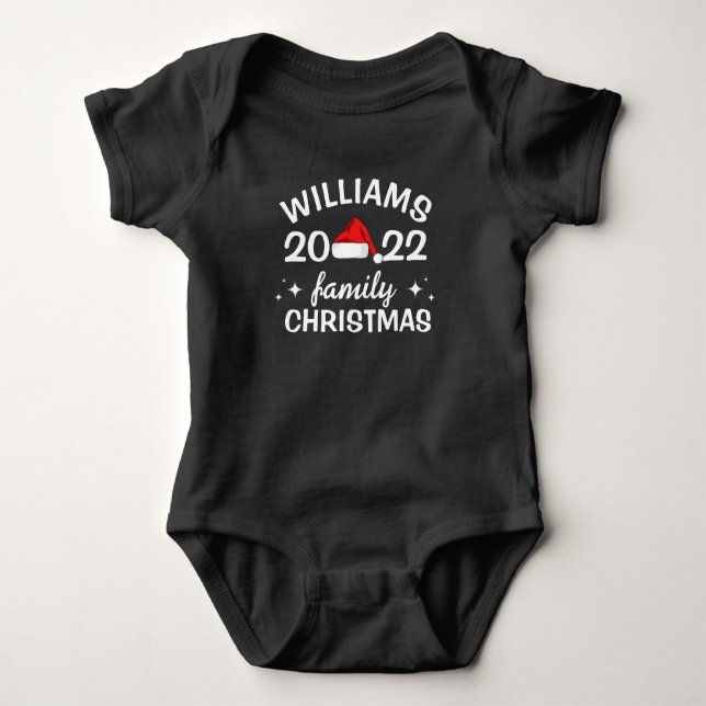 Personalisierte Weihnachten Baby Strampler (Vorderseite)