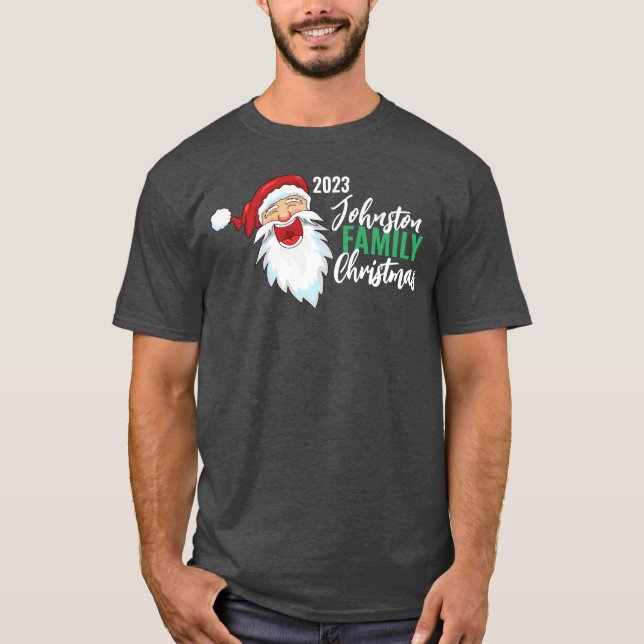 Personalisierte Weihnachten für die Weihnachtsfami T-Shirt (Vorderseite)