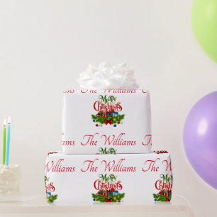 Personalisierte Weihnachten Geschenkpapier