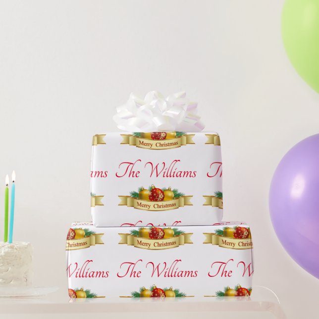 Personalisierte Weihnachten Geschenkpapier (Partygeschenke)