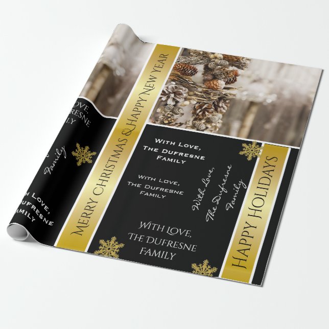 Personalisierte Weihnachten Geschenkpapier (Ungerollt)