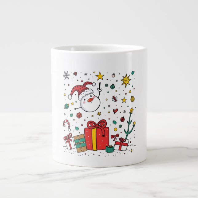 Personalisierte Weihnachten Jumbo-Tasse (Vorderseite)