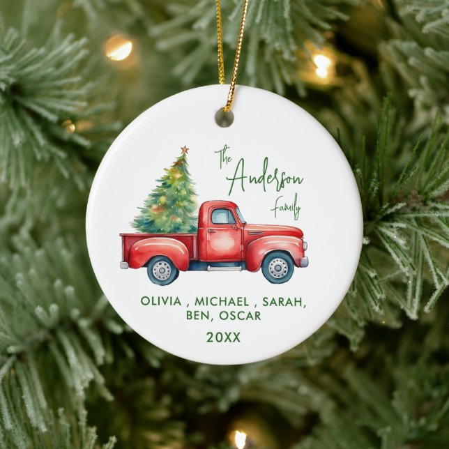 Personalisierte Weihnachten Keramik Ornament (Baum)