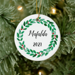 Personalisierte Weihnachten Keramik Ornament