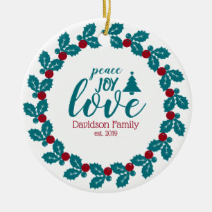 Personalisierte Weihnachten Keramik Ornament