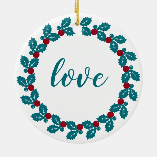 Personalisierte Weihnachten Keramik Ornament (Hinten)