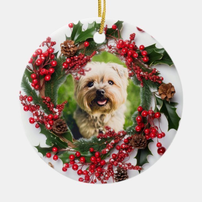 Personalisierte Weihnachten Keramik Ornament (Vorne)