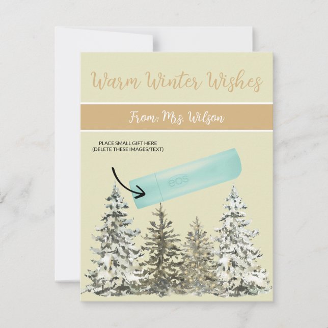 Personalisierte Weihnachten, kleine Geschenke, Gif Einladung (Vorderseite)