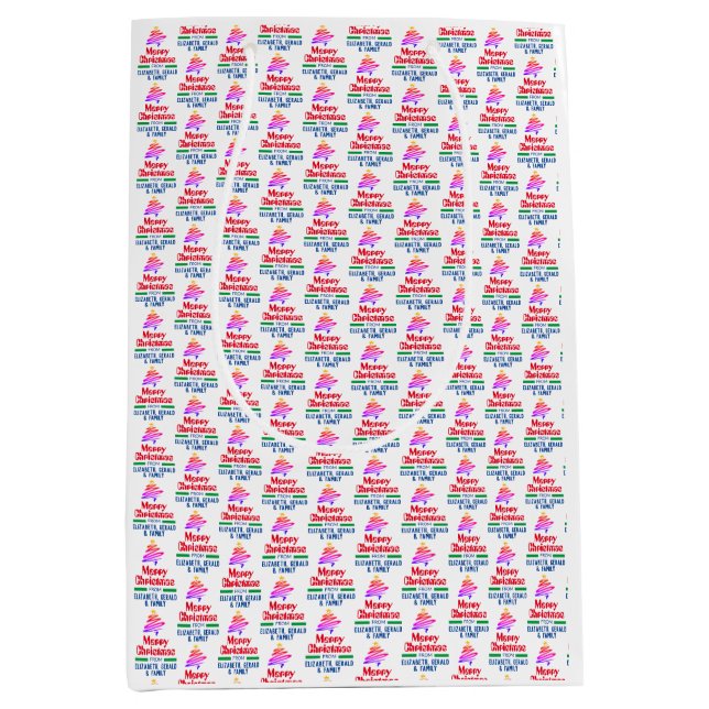 Personalisierte Weihnachten Mittlere Geschenktüte (Vorderseite)