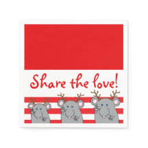 Personalisierte Weihnachten Napkins "Die Liebe tei