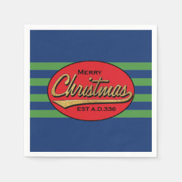 Personalisierte Weihnachten Napkins "Retro Christm Serviette