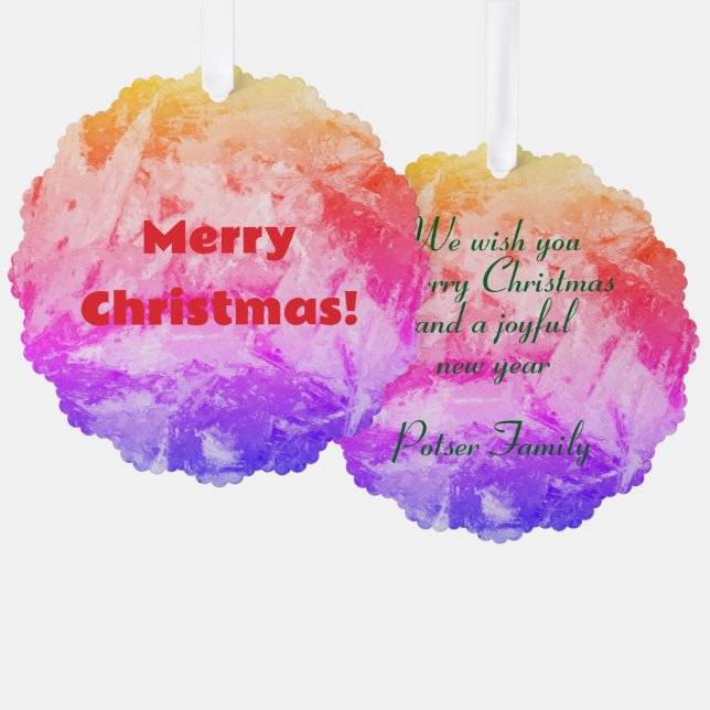 Personalisierte Weihnachten Ornament Karte (Vorderseite/Rückseite)