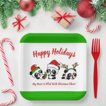Personalisierte Weihnachten Pandas