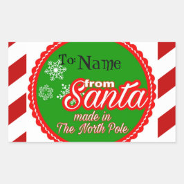 Personalisierte Weihnachten Rechteckiger Aufkleber