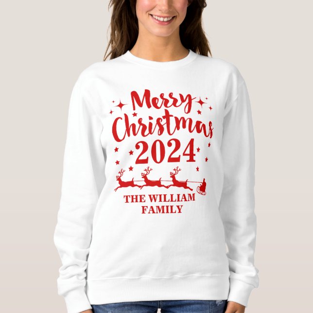Personalisierte Weihnachten Sweatshirt (Vorderseite)
