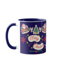 Personalisierte Weihnachten Tasse Santa Sleigh