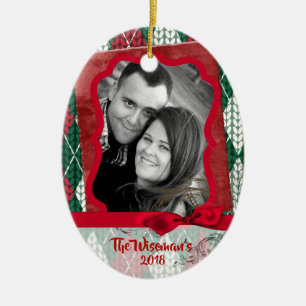 Personalisierte Weihnachten Ugly Sweater FOTO Orna Keramik Ornament