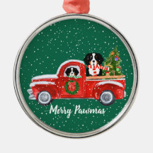 Personalisierte Weihnachts-Berner Hunde Red Truck