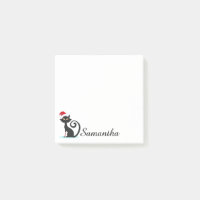 Personalisierte Weihnachts-Black Cat Post-It-Notes