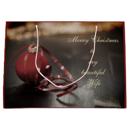 Personalisierte Weihnachts-Ehefrau-Design Große Geschenktüte