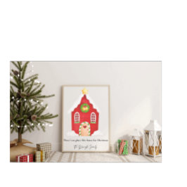 Personalisierte Weihnachts-Familie Name Art Poster