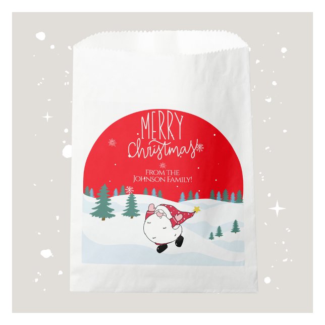 Personalisierte Weihnachts-Gefälligkeitstaschen mi Geschenktütchen (Personalized Christmas Favor Bags with Family Name)