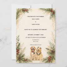 Personalisierte Weihnachts-Golden-Retriever-Hochze