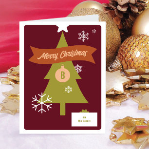 Personalisierte Weihnachts-Icons gefaltete Weihnac Feiertagskarte