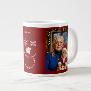 Personalisierte Weihnachts-Katzenbesitzer-Foto-Spe Jumbo-Tasse