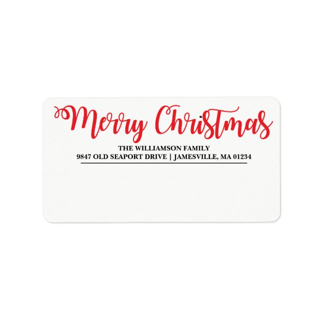 Personalisierte Weihnachts-Mailing-Labels Adressaufkleber (Vorne)