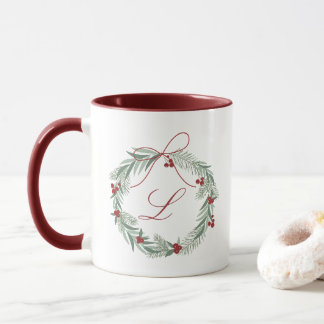 Personalisierte Weihnachts-Monogramm-Tasse Tasse