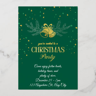 Personalisierte Weihnachts-Party Foil-Weihnachtska Folien Feiertagskarte