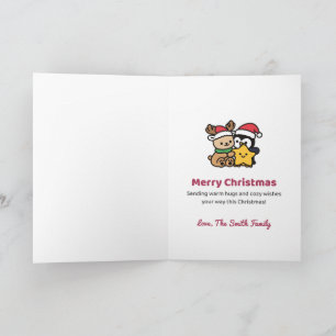 Personalisierte Weihnachts-Rentiere für die Kusche Karte