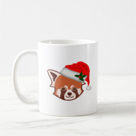 Personalisierte Weihnachts-Rote Panda Monogram-Tas Kaffeetasse