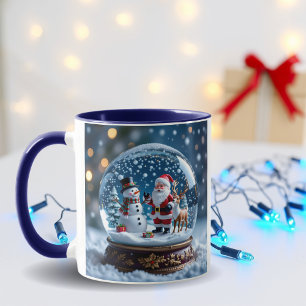 Personalisierte Weihnachts-Schneekugeln Tasse
