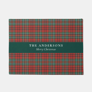 Personalisierte Weihnachts-Tartan-Karodecke Willko Fußmatte