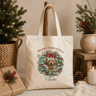 Personalisierte Weihnachts-Tasche für Haustiere mi Tragetasche