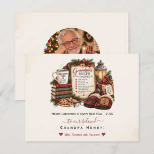 Personalisierte Weihnachts- und Neujahrskarte für Einladung