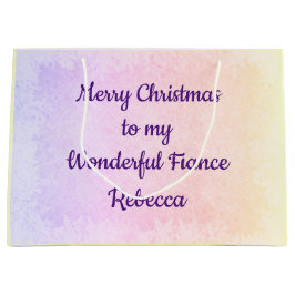 Personalisierte Weihnachts-Verlobte Große Geschenktüte