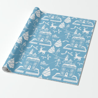 Personalisierte Weihnachts-Winterlandschaft Geschenkpapier