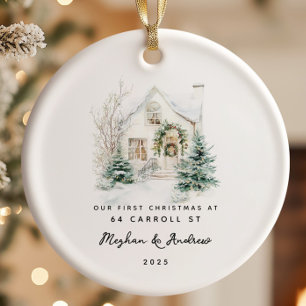 Personalisierte Weihnachts-Zuhause Keramik Ornament
