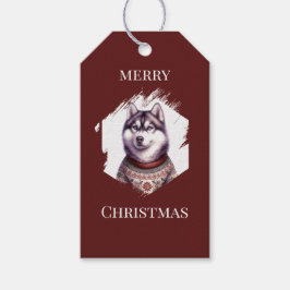 Personalisierte Weihnachtsanhänger, Husky-Feiertag Geschenkanhänger