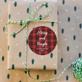 Personalisierte Weihnachtsaufkleber Runder Aufkleber