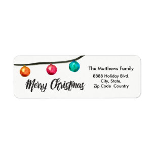 Personalisierte Weihnachtsbälle in Aquarellfarben