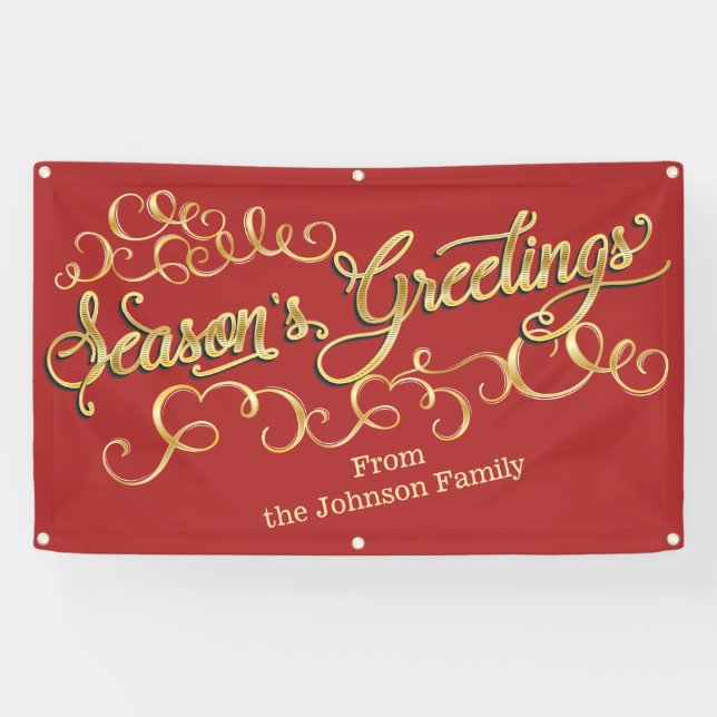 Personalisierte Weihnachtsbanner - Grüße der Saiso Banner (Horizontal)