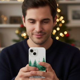 Personalisierte Weihnachtsbaum-Handyhülle iPhone 14 Hülle