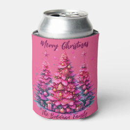 Personalisierte Weihnachtsbaumfamilie Dosenkühler
