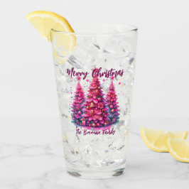 Personalisierte Weihnachtsbaumfamilie Glas